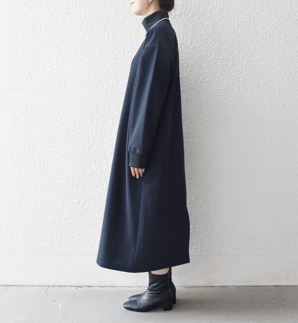 SHIPS any「SHIPS any:〈洗濯機可能〉裏起毛 リブ ハイネック ワンピース」|ワンピース|