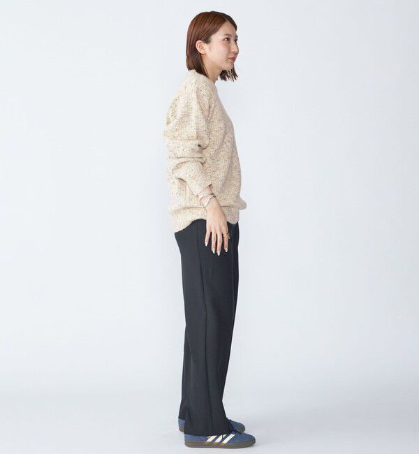 SHIPS「【WEB限定】SHIPS:〈手洗い可能〉カラー ネップ ワッフル クルーネック ニット」|ニット・セーター|