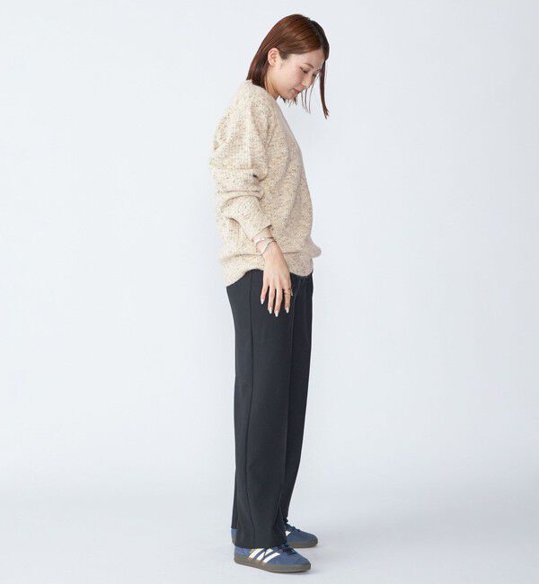 SHIPS「【WEB限定】SHIPS:〈手洗い可能〉カラー ネップ ワッフル クルーネック ニット」|ニット・セーター|