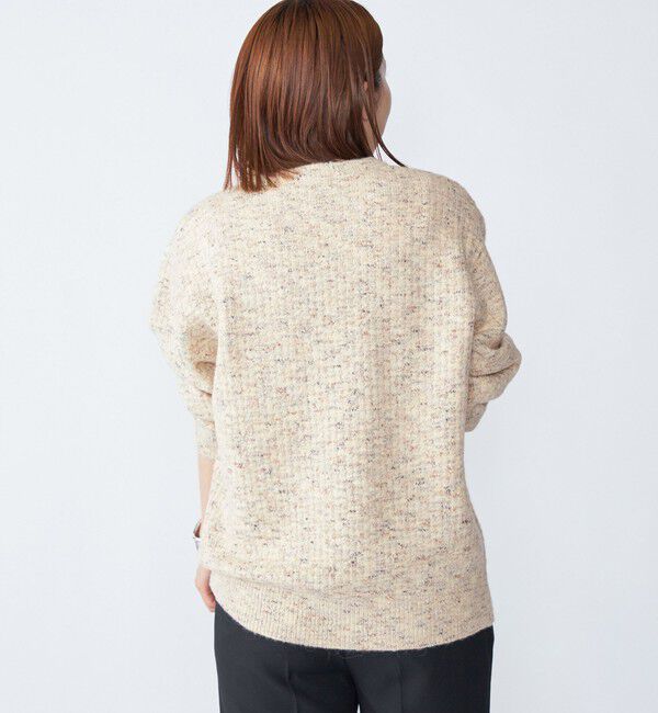 SHIPS「【WEB限定】SHIPS:〈手洗い可能〉カラー ネップ ワッフル クルーネック ニット」|ニット・セーター|