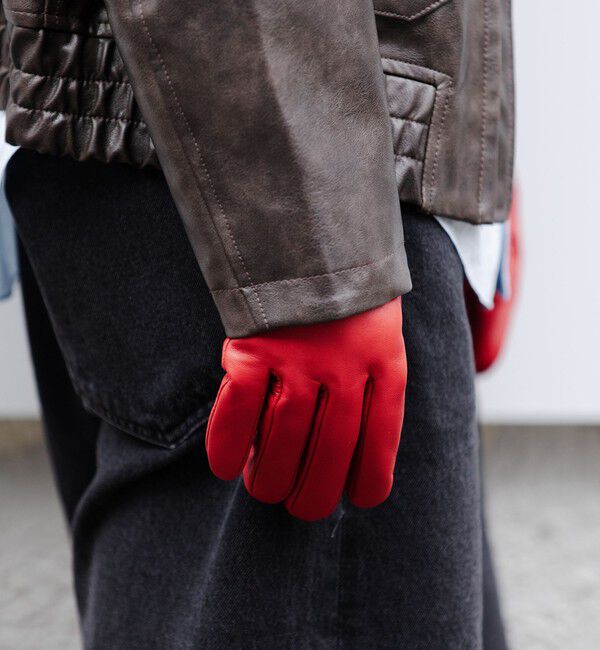 SHIPS「City Ambient Products: シープレザー カラー グローブ」|手袋|