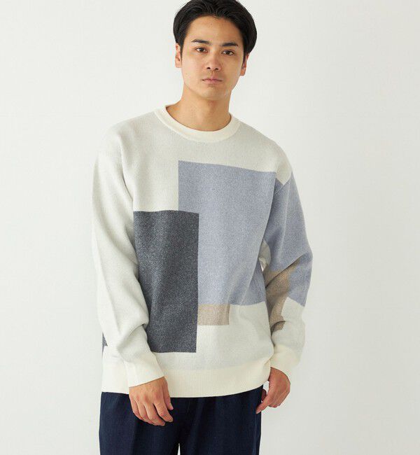 SHIPS Colors 「SHIPS Colors:〈洗濯機可能〉モチフワ 総柄 ニット◇」|ニット・セーター|