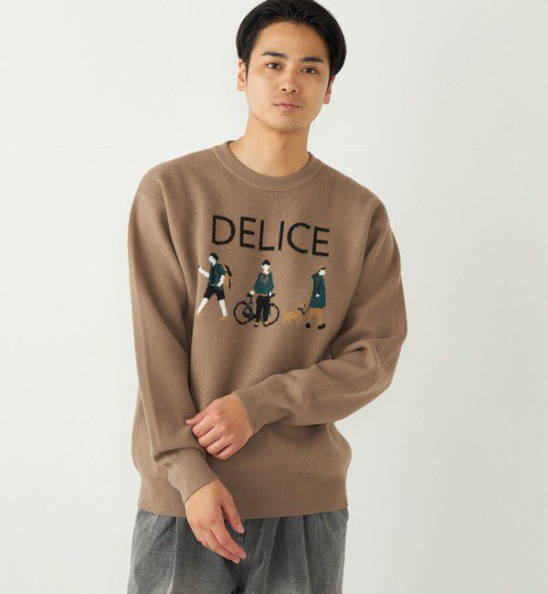 SHIPS Colors 「SHIPS Colors:〈洗濯機可能〉モチフワ 総柄 ニット◇」|ニット・セーター|ブラウン