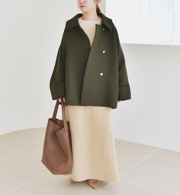 quaranciel「quaranciel:〈手洗い可能〉ダンボール ステンカラー ジャケット コート25AW」|ステンカラーコート|