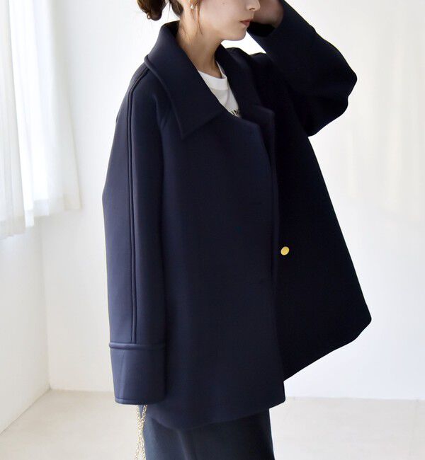 quaranciel「quaranciel:〈手洗い可能〉ダンボール ステンカラー ジャケット コート25AW」|ステンカラーコート|