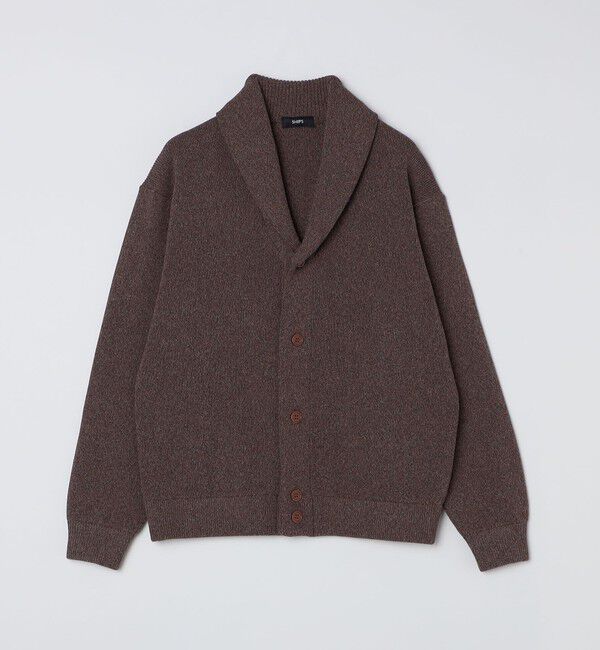 SHIPS「SHIPS:〈手洗い可能〉ミックス ポリ ショールカラー ニット カーディガン」|カーディガン|