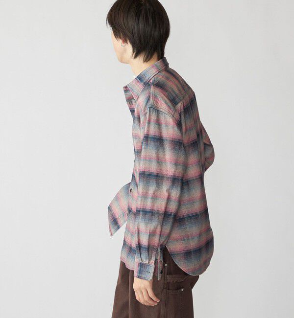 SHIPS「City Ambient Products: 〈洗濯機可能〉レギュラー プリント フランネル チェック シャツ」|シャツ・ブラウス|