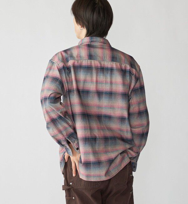 SHIPS「City Ambient Products: 〈洗濯機可能〉レギュラー プリント フランネル チェック シャツ」|シャツ・ブラウス|