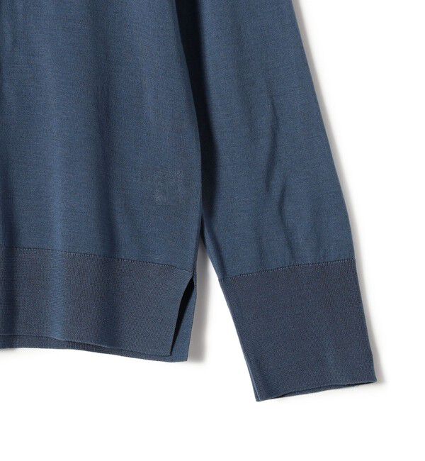 SHIPS for women「SHIPS Primary Navy Label:18G ZEGNA Vネック ニット」|ニット・セーター|