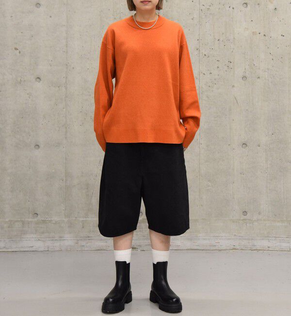 SHIPS「City Ambient Products: 〈手洗い可能〉14ゲージ ダブルジャカード モックネック ニット」|ニット・セーター|