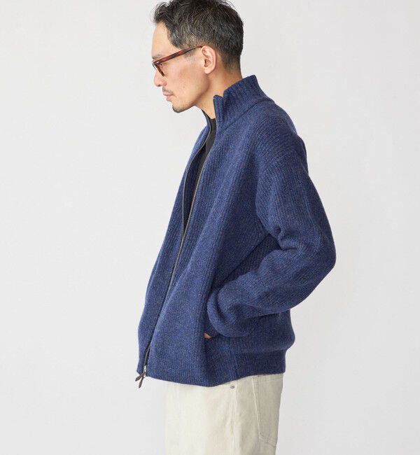 SHIPS「SHIPS: ウール ドライバーズ ジップ カーディガン」|カーディガン|