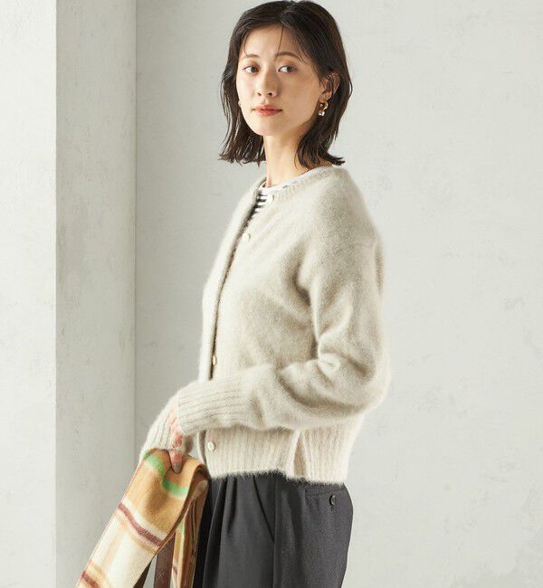 SHIPS for women「〈手洗い可能〉フォックス クルーネック ニット カーディガン」|カーディガン|