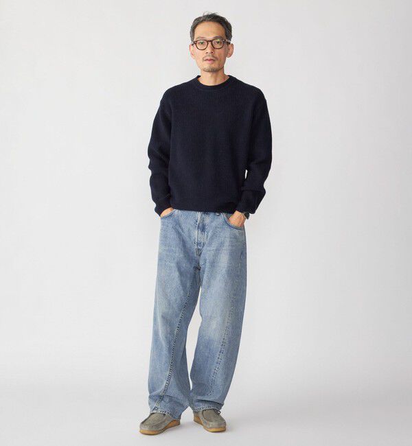 SHIPS「SHIPS: 〈手洗い可能〉7ゲージ ブラッシュド クルーネック プルオーバー」|ニット・セーター|