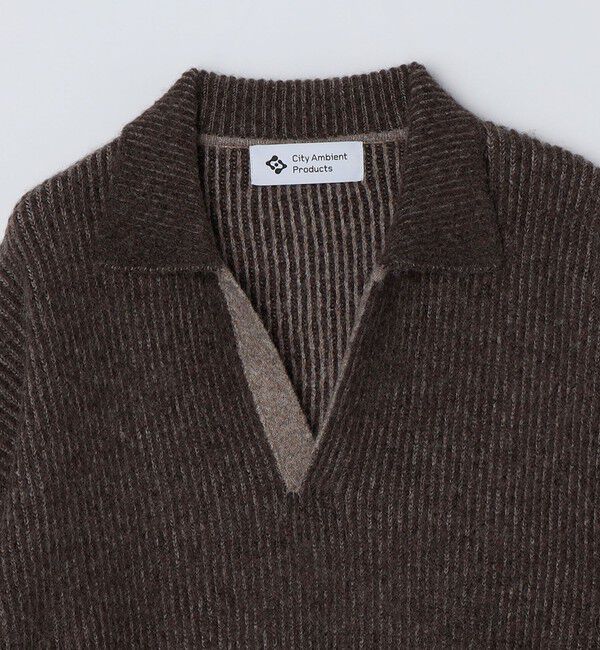 SHIPS「City Ambient Products: AZE スキッパー ポロシャツ」|ニット・セーター|