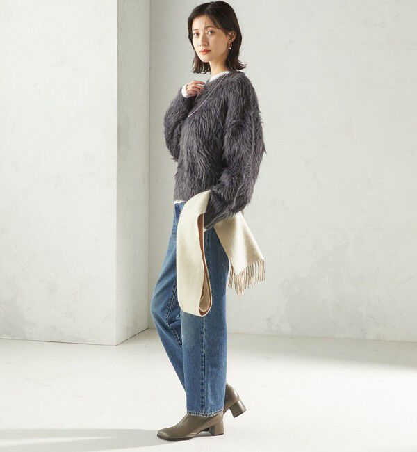 SHIPS for women「〈手洗い可能〉シャギー ファー クルーネック プルオーバー」|ニット・セーター|