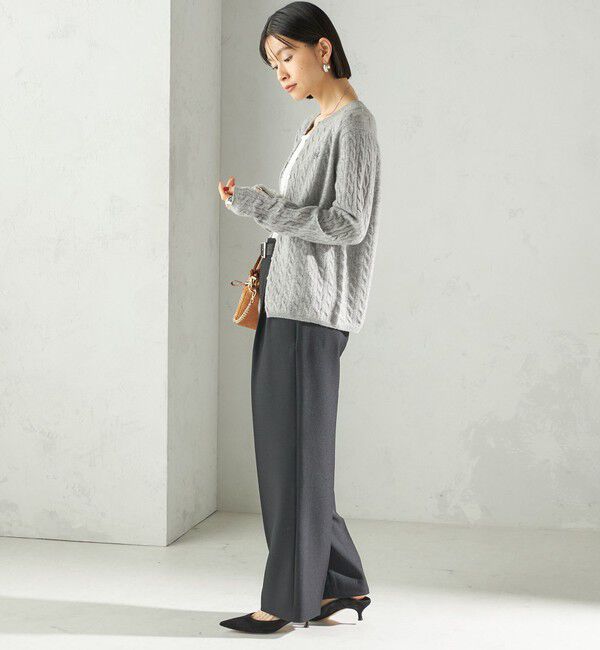 SHIPS for women「カシミヤ 細 ケーブル クルーネック カーディガン」|カーディガン|