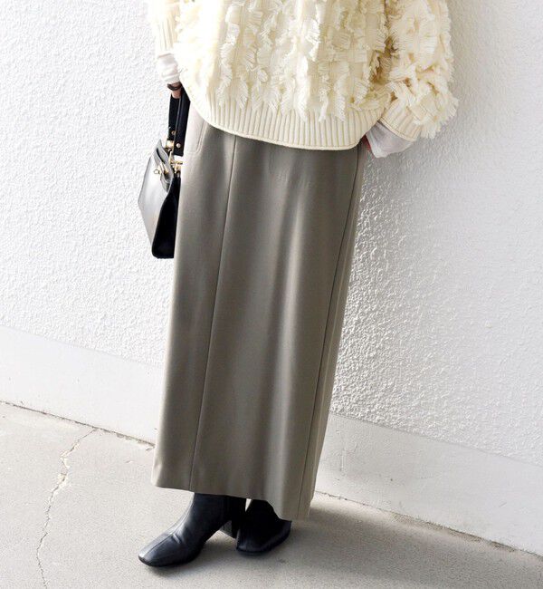 SHIPS any「SHIPS any:〈洗濯機可能〉ウォーム ストレッチ Iライン ベイカー スカート」|スカート|