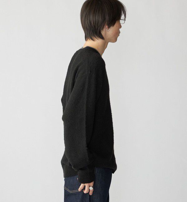 SHIPS「City Ambient Products: シャギー ヘンリー ネック ニット」|ニット・セーター|