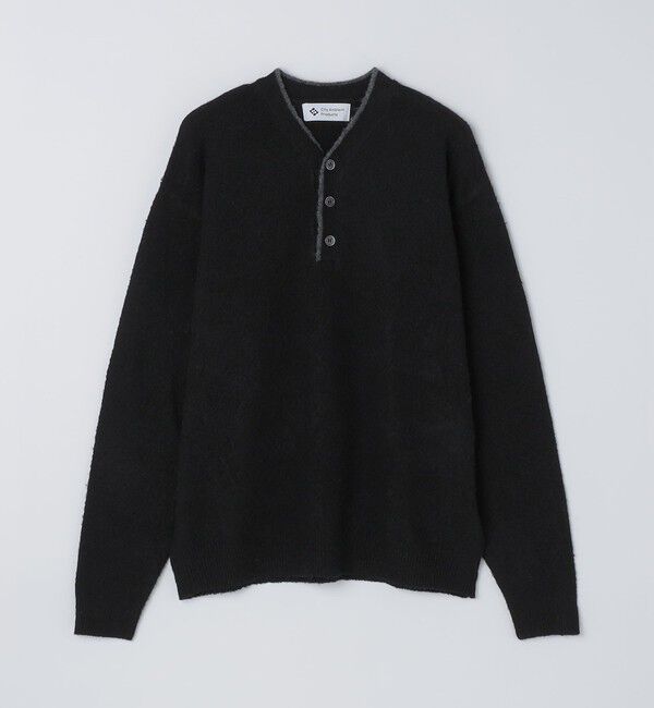 SHIPS「City Ambient Products: シャギー ヘンリー ネック ニット」|ニット・セーター|