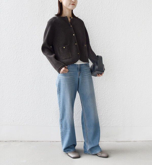 SHIPS for women「〈手洗い可能〉モール リブ クルーネック カーディガン」|カーディガン|