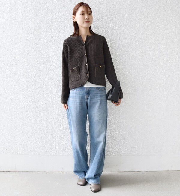 SHIPS for women「〈手洗い可能〉モール リブ クルーネック カーディガン」|カーディガン|