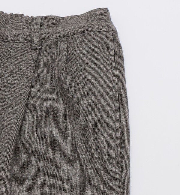 SHIPS「City Ambient Products: ソフト ツイード ライク 2タック ワイド スラックス」|チノ|