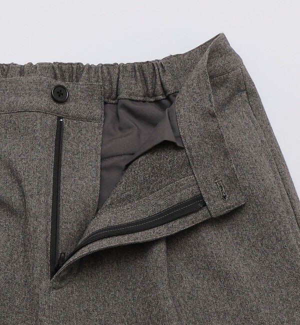 SHIPS「City Ambient Products: ソフト ツイード ライク 2タック ワイド スラックス」|チノ|