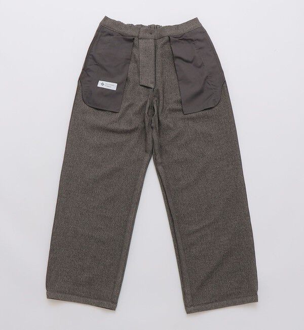 SHIPS「City Ambient Products: ソフト ツイード ライク 2タック ワイド スラックス」|チノ|