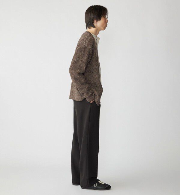 SHIPS「City Ambient Products: ソフト ツイード ライク 2タック ワイド スラックス」|チノ|