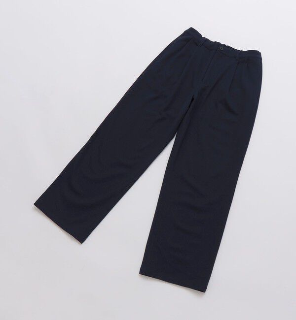 SHIPS「City Ambient Products: ソフト ツイード ライク 2タック ワイド スラックス」|チノ|