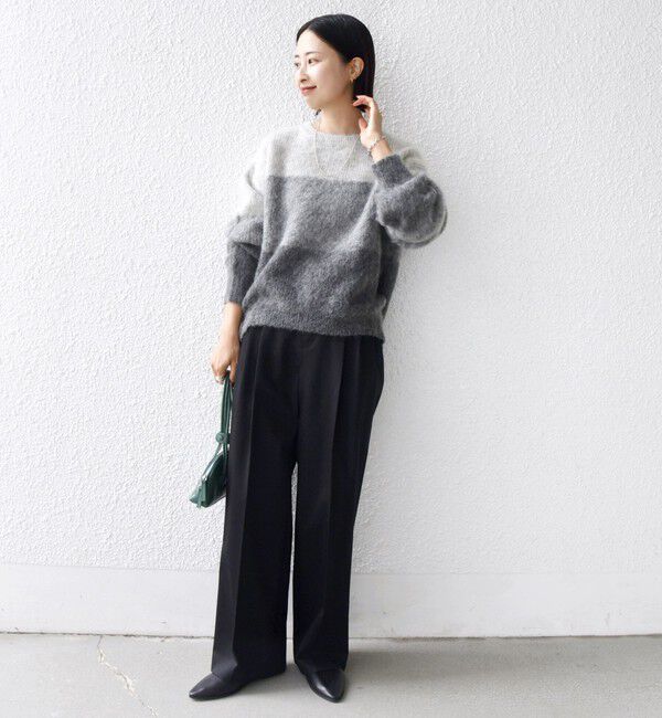 SHIPS for women「【WEB限定】〈手洗い可能〉モヘヤ混 グラデーション ニット プルオーバー」|ニット・セーター|