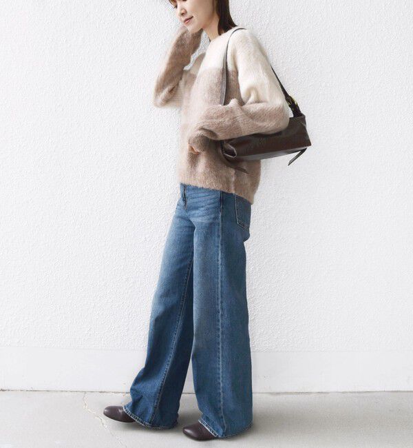 SHIPS for women「【WEB限定】〈手洗い可能〉モヘヤ混 グラデーション ニット プルオーバー」|ニット・セーター|