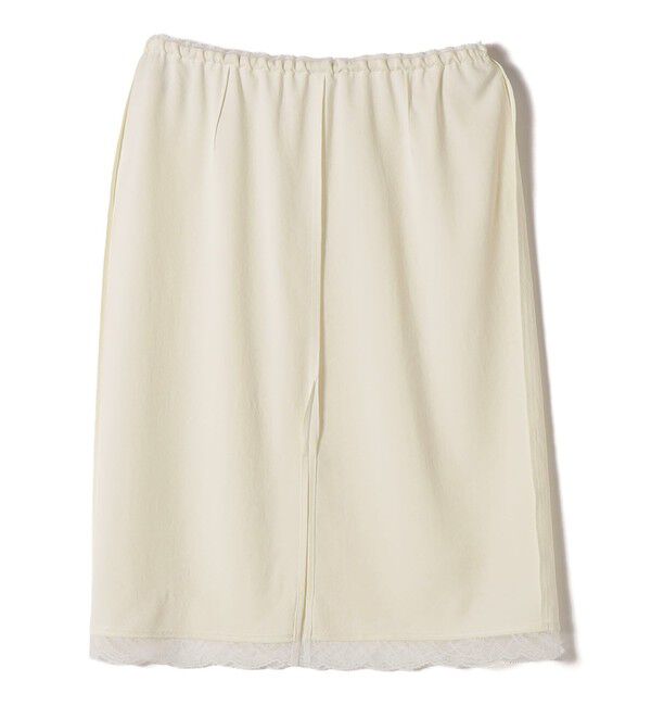 SHIPS for women「〈洗濯機可能〉ダル サテン 裾 レース スカート」|スカート|