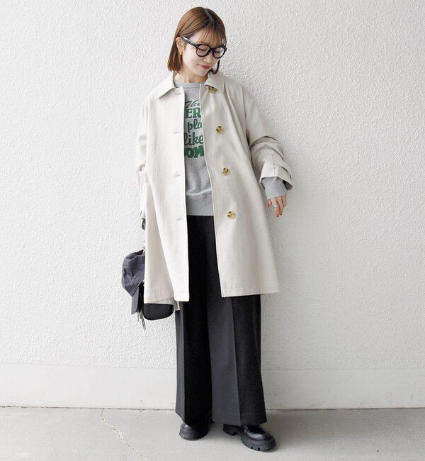 SHIPS any「《予約》SHIPS any:〈手洗い可能〉オーバー フレア ステンカラー コート」|ステンカラーコート|