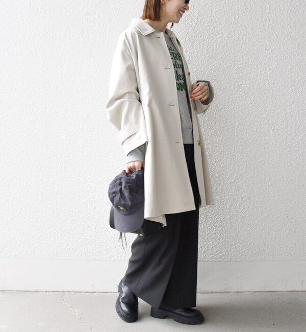 SHIPS any「《予約》SHIPS any:〈手洗い可能〉オーバー フレア ステンカラー コート」|ステンカラーコート|