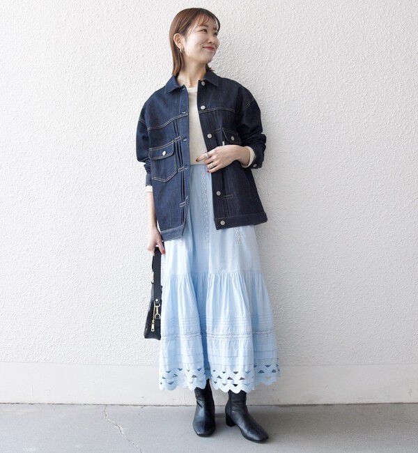 SHIPS any「《予約》SHIPS any:〈洗濯機可能〉キャンブリック レース ギャザー ボリューム スカート」|スカート|