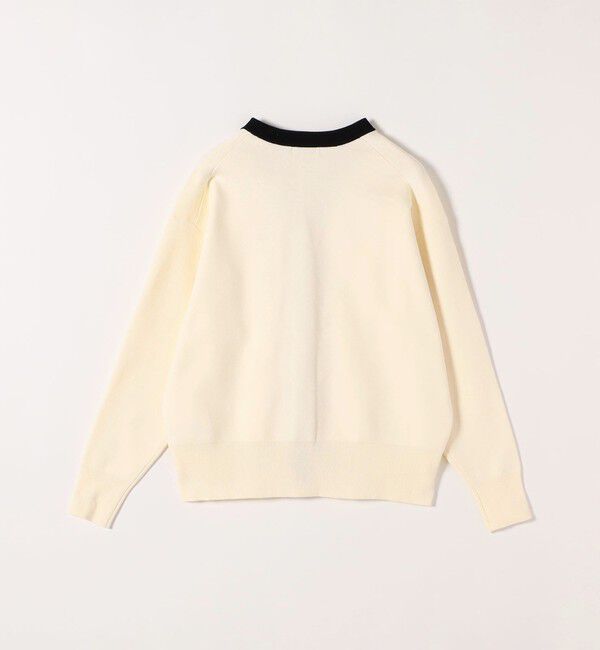 SHIPS any「《予約》SHIPS any:〈手洗い可能〉バイカラー スキッパー ニット カーディガン」|カーディガン|