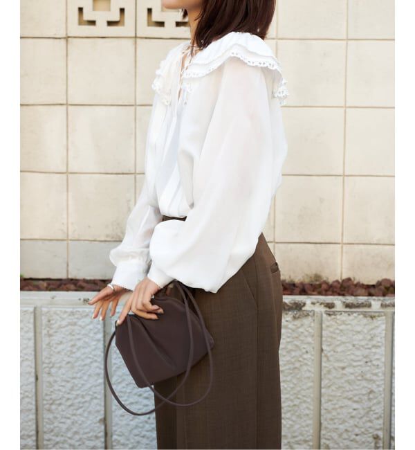 OUTDOOR PRODUCTS Usual Things「アンジェリカヴォイルフリルレースブラウス」|シャツ・ブラウス|
