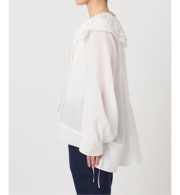 OUTDOOR PRODUCTS Usual Things「アンジェリカヴォイルフリルレースブラウス」|シャツ・ブラウス|
