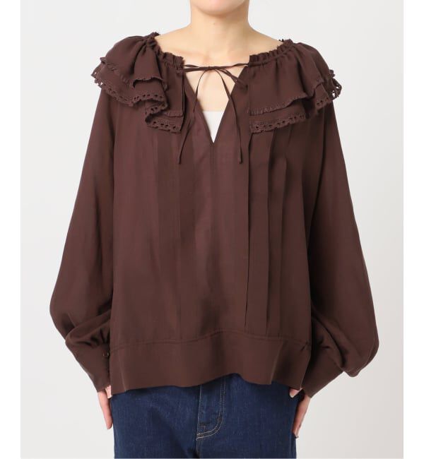 OUTDOOR PRODUCTS Usual Things「アンジェリカヴォイルフリルレースブラウス」|シャツ・ブラウス|