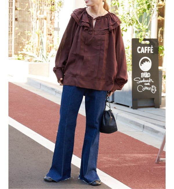 OUTDOOR PRODUCTS Usual Things「アンジェリカヴォイルフリルレースブラウス」|シャツ・ブラウス|