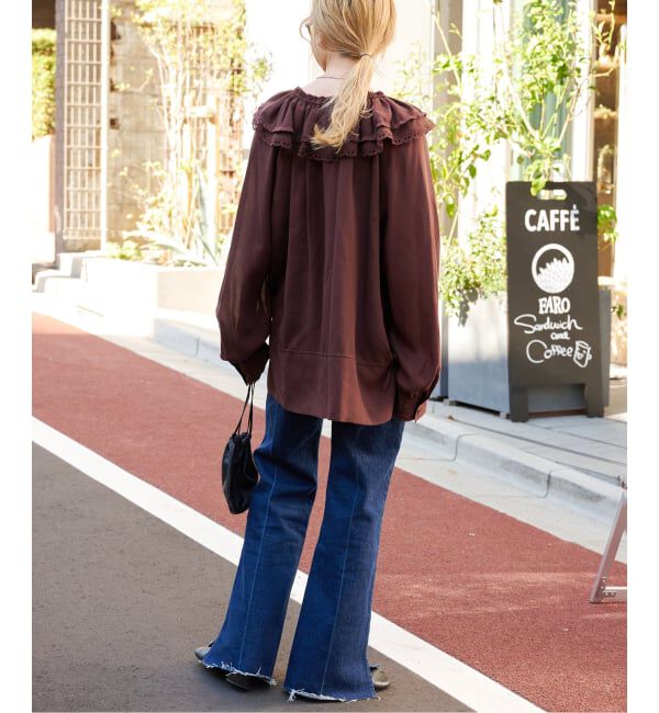 OUTDOOR PRODUCTS Usual Things「アンジェリカヴォイルフリルレースブラウス」|シャツ・ブラウス|