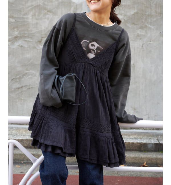 OUTDOOR PRODUCTS Usual Things「コットンレーストリムキャミソール」|キャミソール|