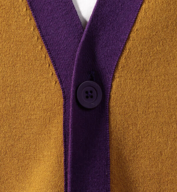 CABaN「CABaN コットンカシミヤ バイカラーVネックカーディガン」|カーディガン|