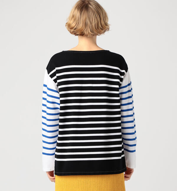 MACPHEE「コットンパネルボーダー バスクシャツ」|Tシャツ・カットソー|