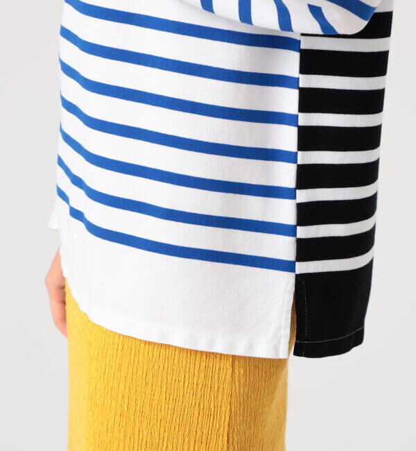 MACPHEE「コットンパネルボーダー バスクシャツ」|Tシャツ・カットソー|