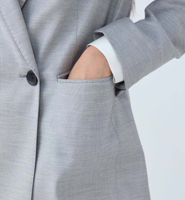 TOMORROWLAND collection「シャイニーピンヘッド ダブルブレストジャケット」|テーラードジャケット|