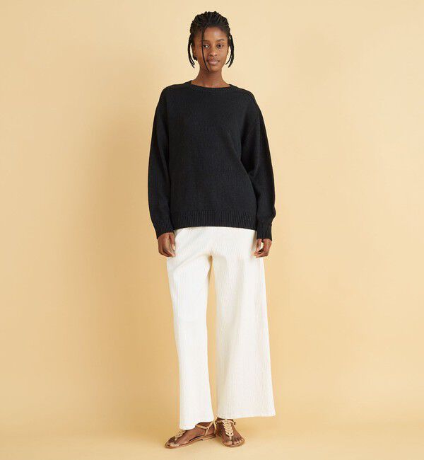 GALERIE VIE「リネンリリヤーン クルーネックプルオーバー」|ニット・セーター|