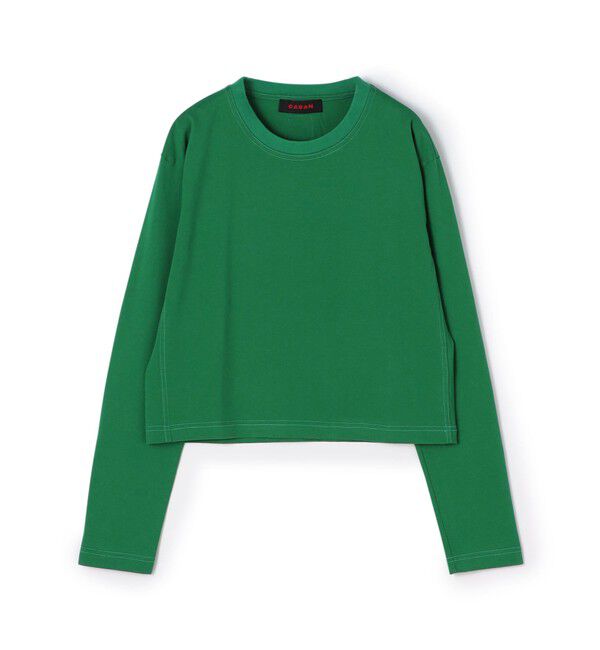 CABaN「ドライスビンコットン ロングスリーブTシャツ」|Tシャツ・カットソー|55 グリーン