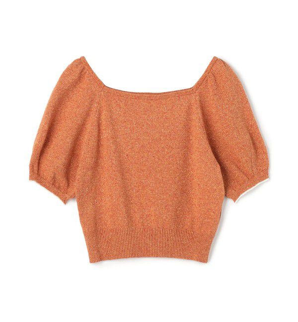 MACPHEE「ローシルク パフスリーブプルオーバー」|ニット・セーター|27 オレンジ